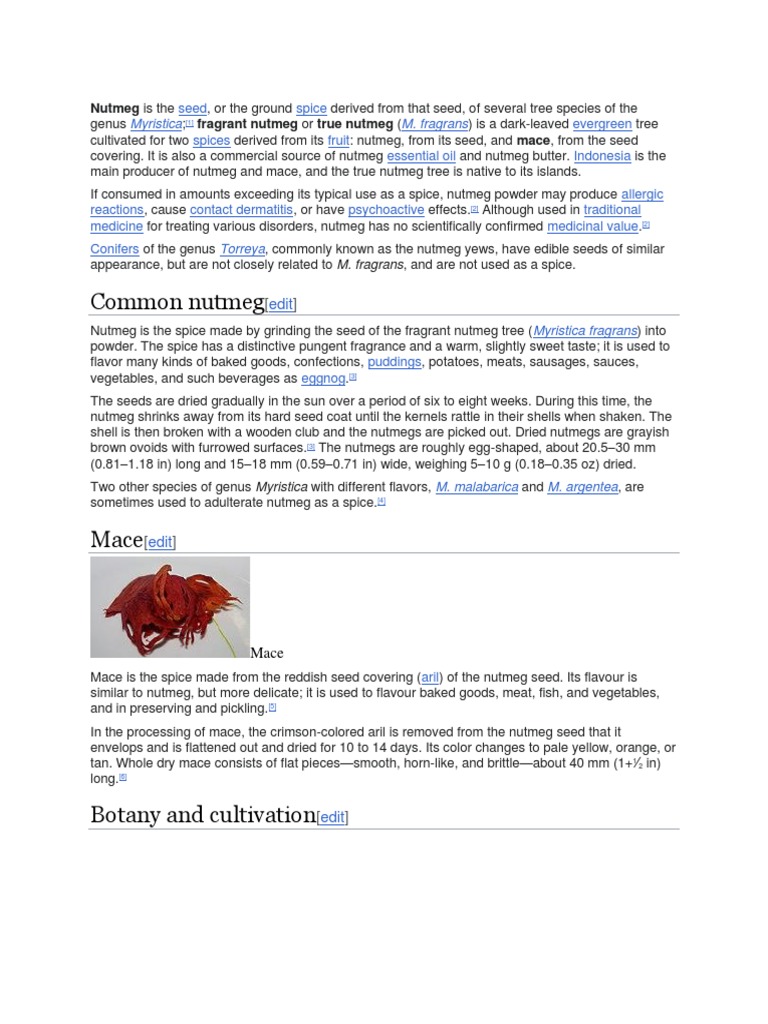 Nutmeg | PDF
