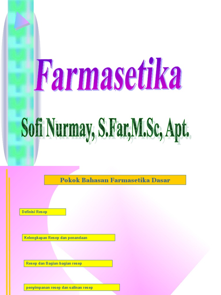 Struktur dan Definisi Resep Obat | PDF
