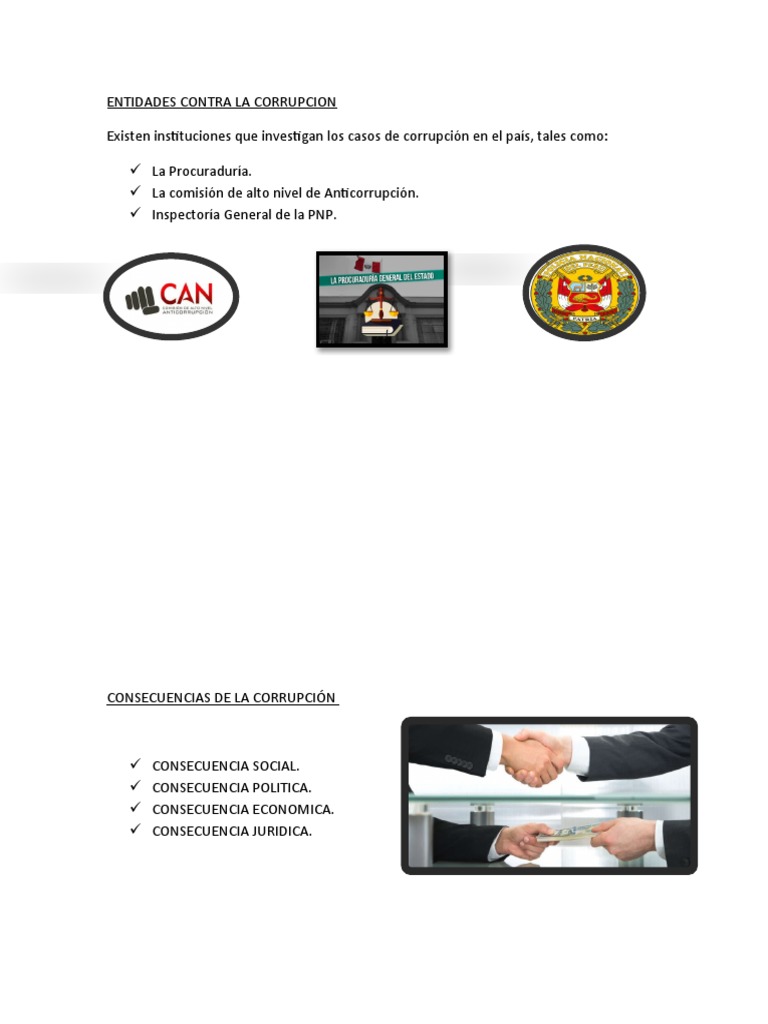 La Corrupcion Entidades Y Consecuencias Pdf