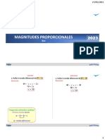 3ro Sem 2 Magnitudes Proporcionales 2023 CLASE