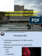 Anestesia y Hemorragia Obstetrica