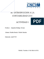 Actividad 1 Introduccion A La Contabilidad