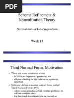 Schema Refinement & Normalization Theory