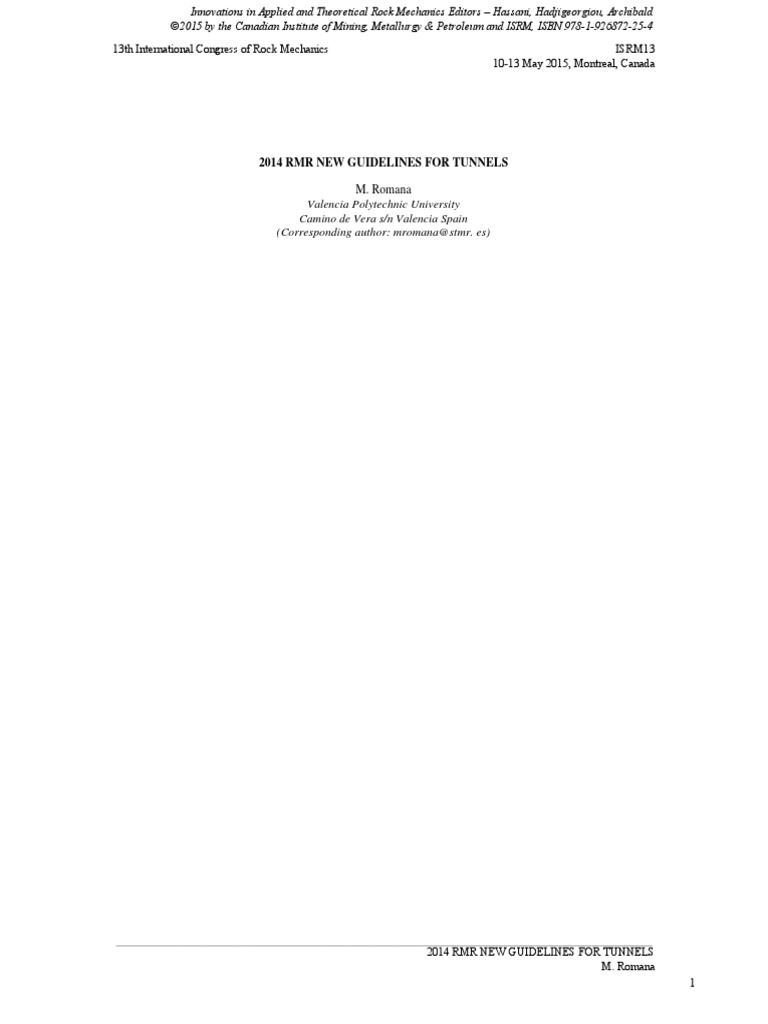 2014 RMR Tunnel Guidelines Update | PDF | Science & Mathematics | Computers