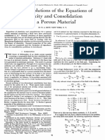 General Solutions of the Equations of Elasticity and Consolidation for a Porous Material [Biot]