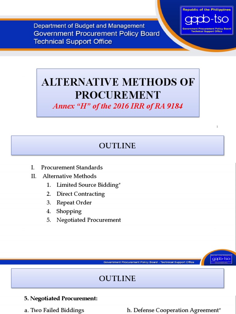 06 Alternative Methods of Procurement.051018 - revKST | PDF ...