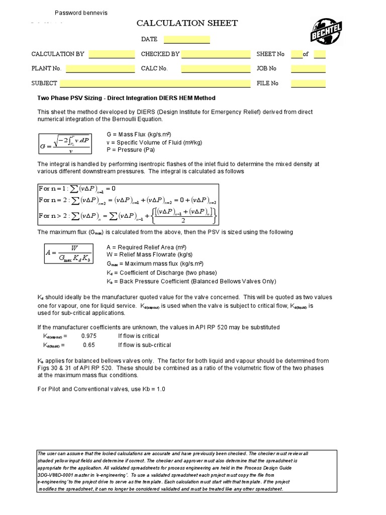 Two-Phase PSV Sizing Using HEM Method | PDF