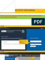 Feedback Entry User Manual (NMIT)