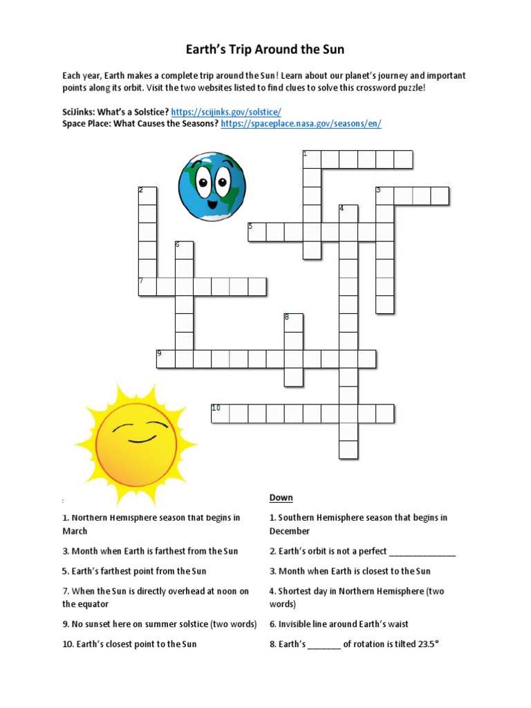 Edu Solstice Equinox Crossword PDF