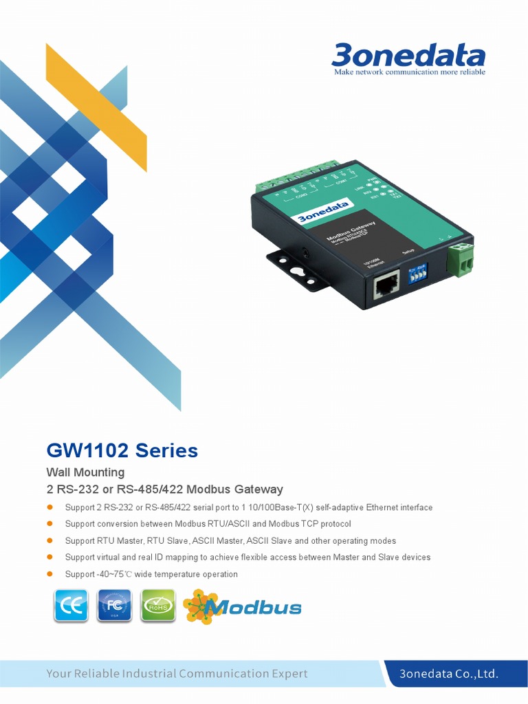 2-Port Modbus Ethernet Gateway | PDF | Port (Computer Networking ...