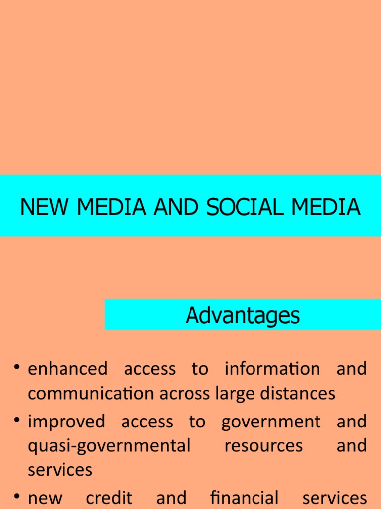 New Media and Social Media PDF