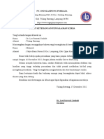 Surat Keterangan Pengalaman Kerja