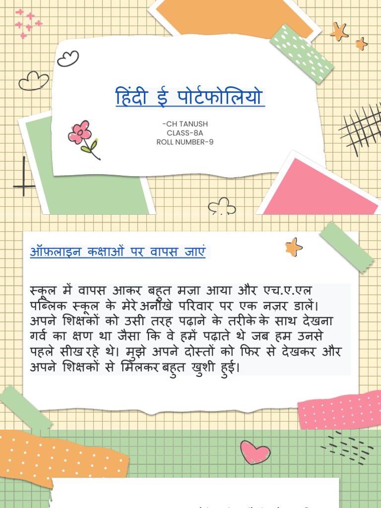 Hindi e Portfolio PDF