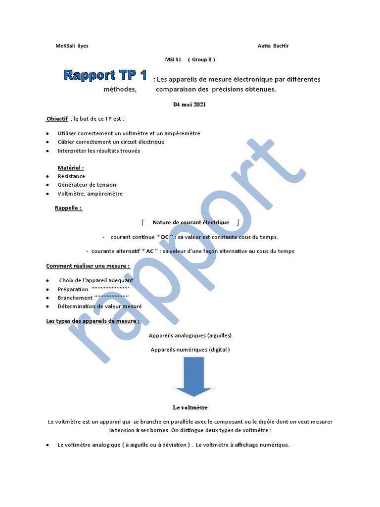 Rapport TP 1 | PDF