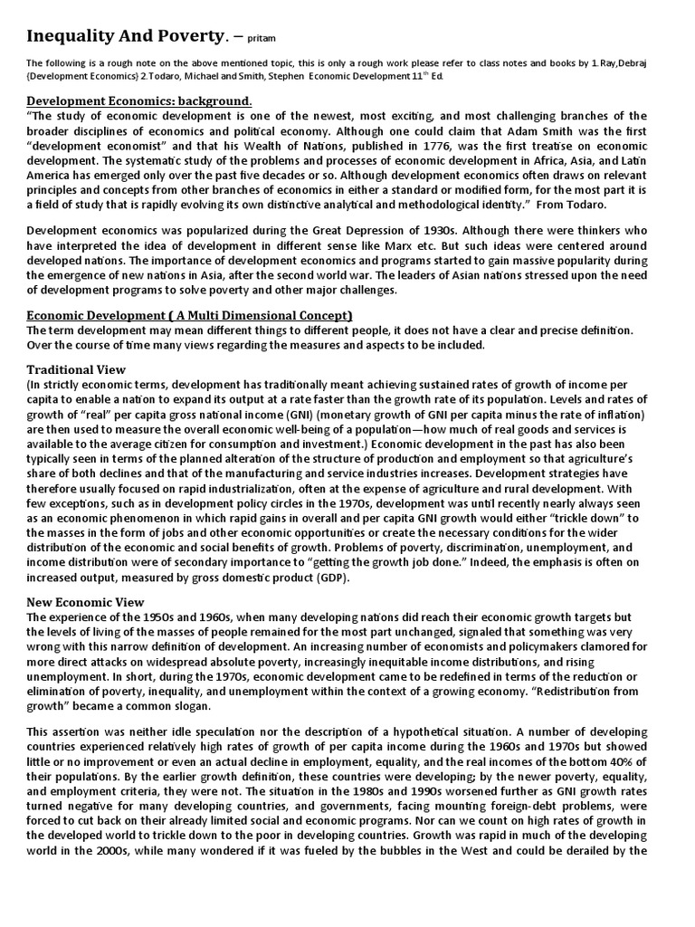 Inequality and Poverty | PDF | Finance & Money Management | Politics