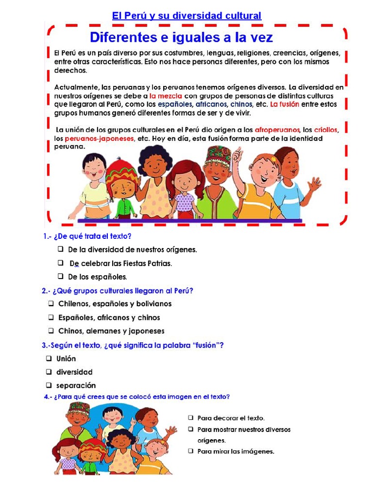 Actividades de Diversidad Cultural en Primaria | PDF