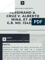 Ferdinand A. Cruz v. Alberto Mina, Et Al. G.R. No. 154207 CASE DIGEST