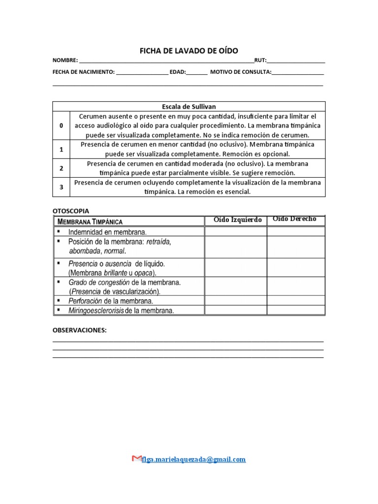 Lavado De Oídos Pdf