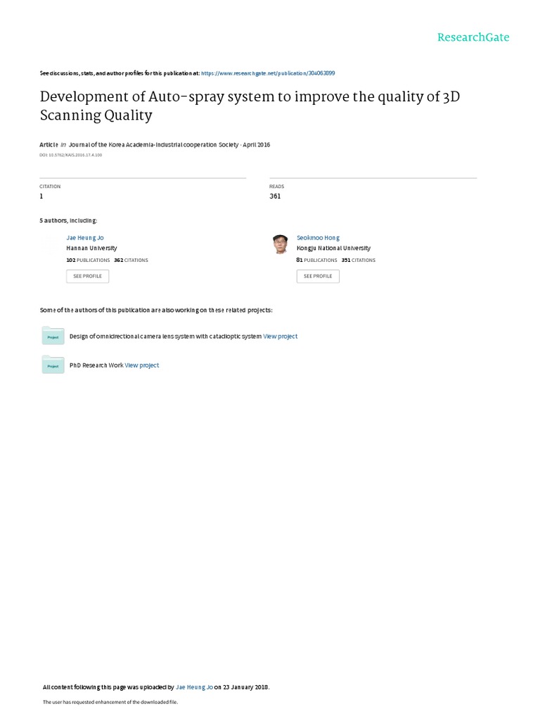 Development of Auto-Spray System To Improve The Qu | PDF