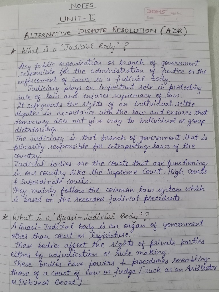 judicial-quasi-judicial-court-system-notes-pdf