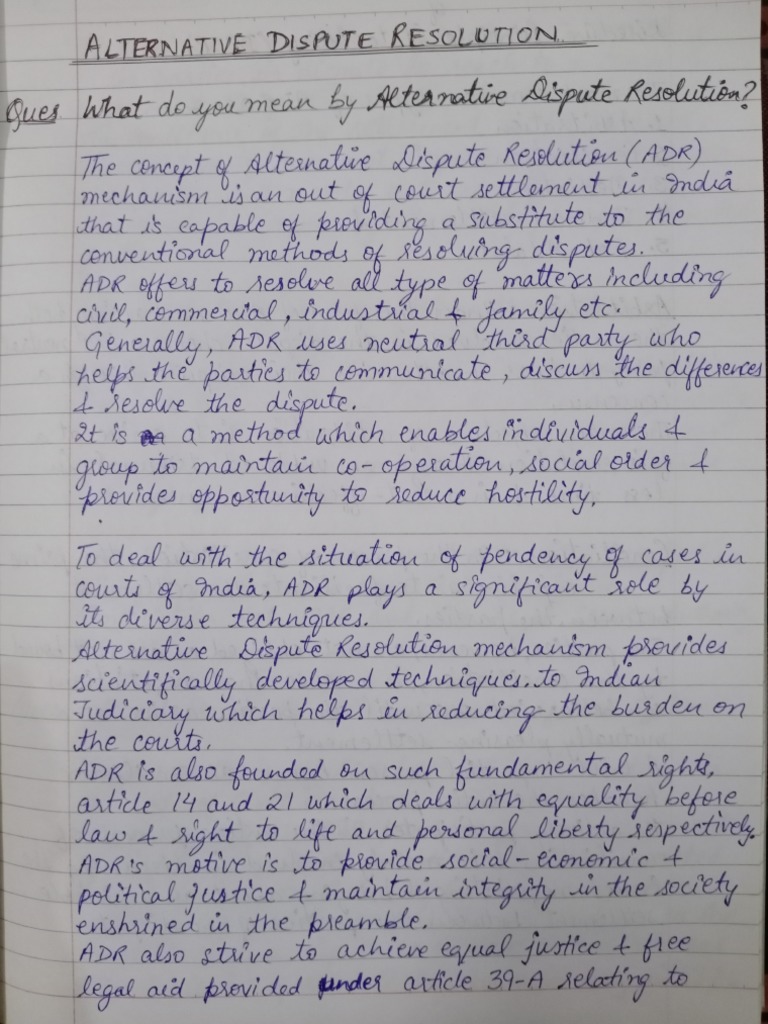 ADR Notes | PDF