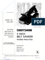 SearsCraftsman BeltSander 31511701 Owners Manual