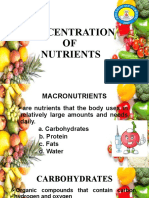 Concentration of Nutrients