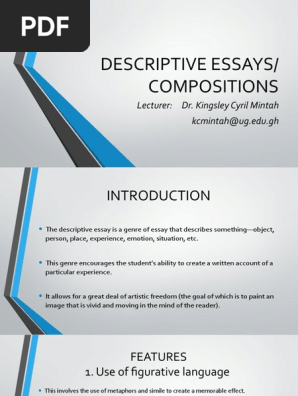 DESCRIPTIVE ESSAYS