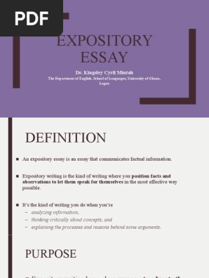 EXPOSITORY ESSAY