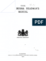 The Upper Burma Headman's Manual 1912