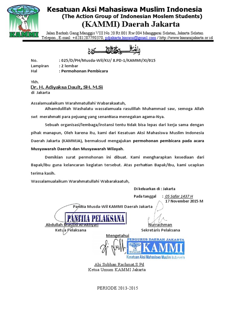 Adiyaksa Dault Surat & Tor PDF