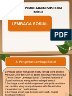 Sosiologi Lembaga Sosial