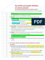 Fundamentals of Computer Hardware Notes