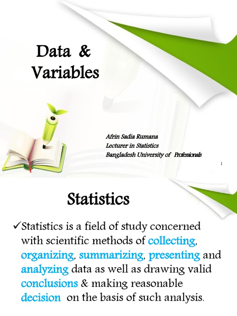 Data Variables PDF Level Of Measurement Statistics