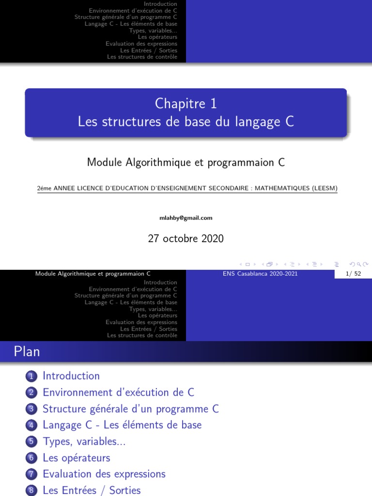 Introduction à la programmation en C | PDF
