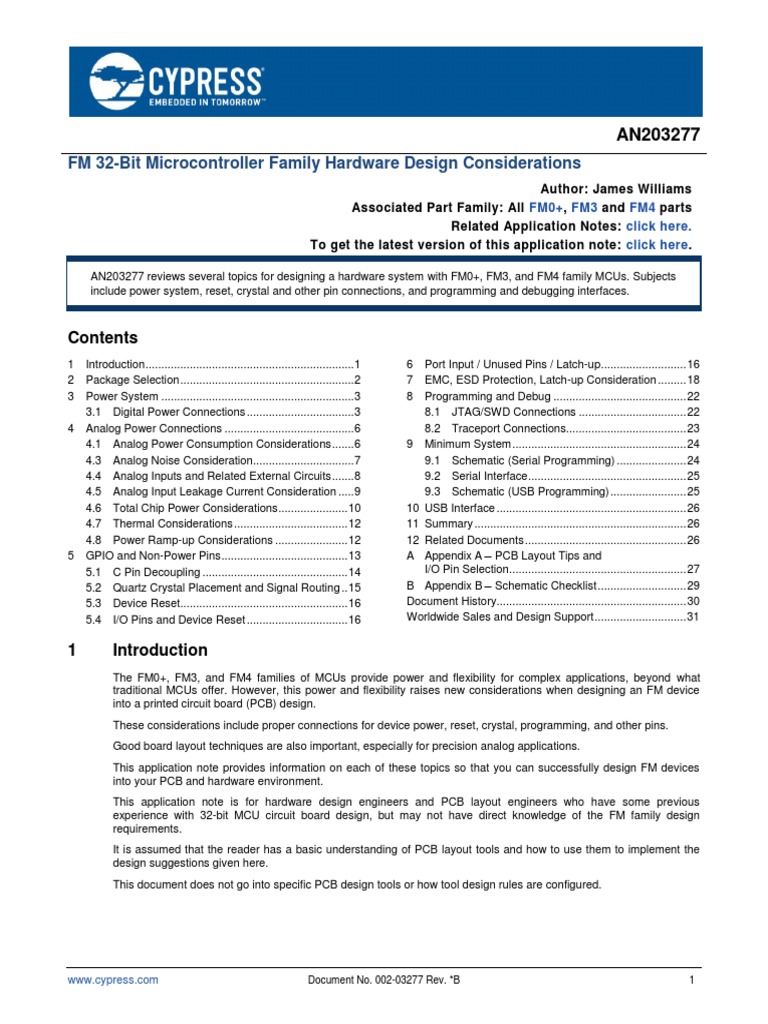 32bit Microcontroller Family Hardware Design PDF Microcontroller
