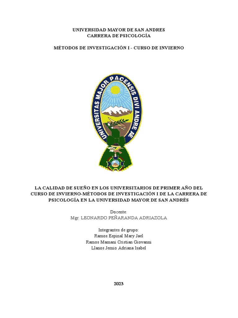 Calidad del Sueño en Universitarios | PDF | Dormir | Sueño