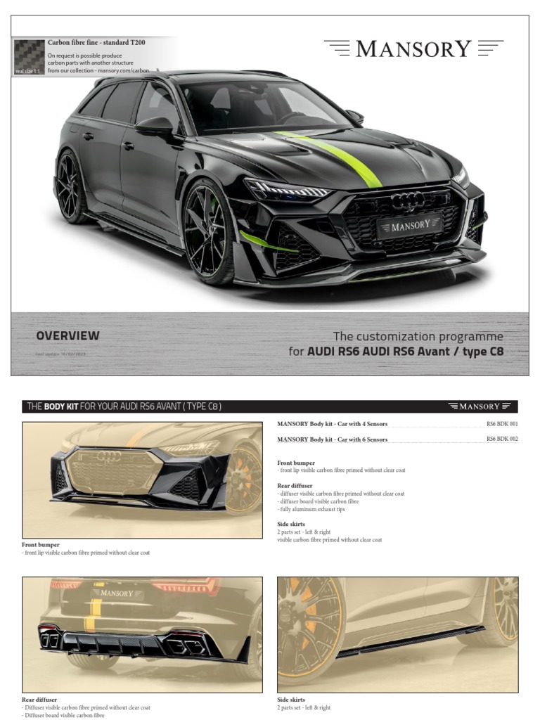 Audi RS6 Overview | PDF | Car | Vehicles