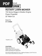 Craftsman Mower Owners Manual