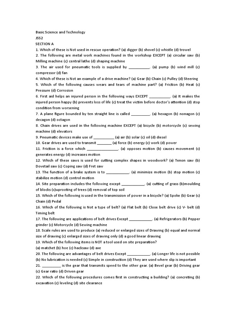 Basic Technology Jss 2 PDF