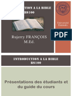 Introduction A La Bible Lecon 1 F22