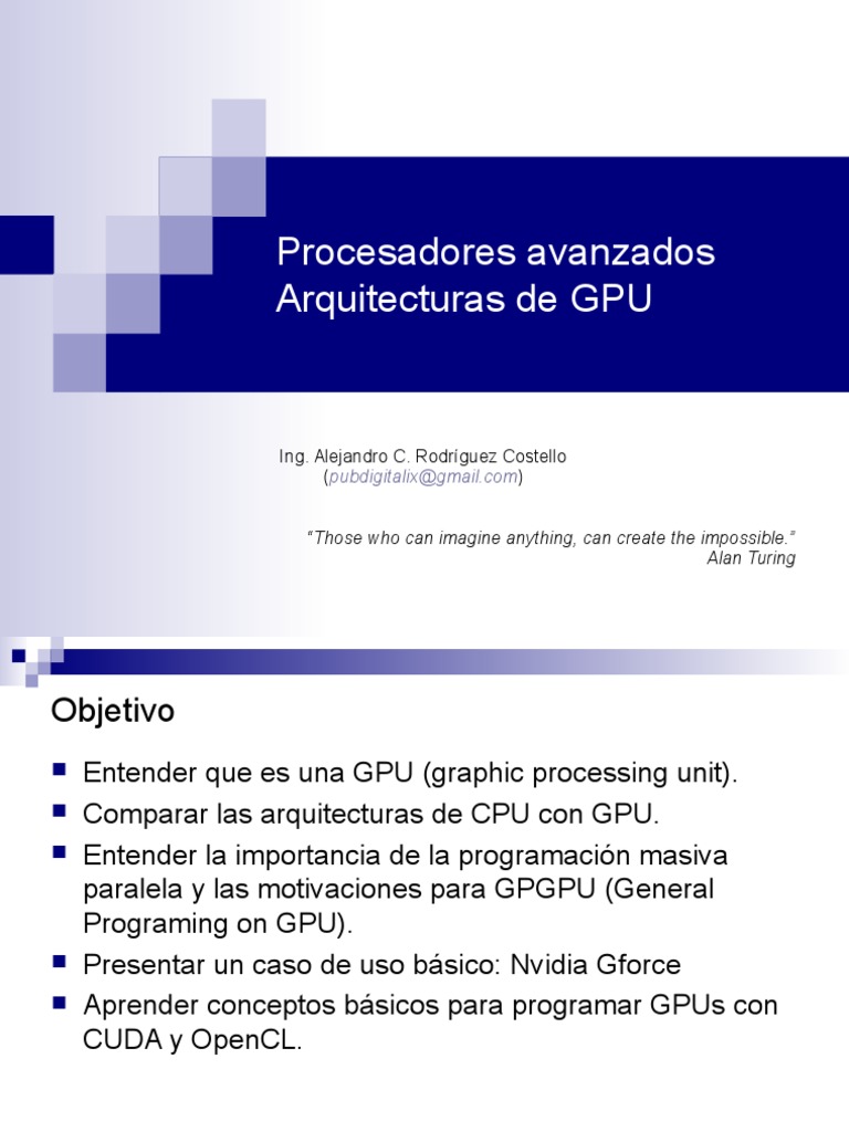 Arquitectura de GPUs y CUDA | PDF | Unidad de procesamiento gráfico ...