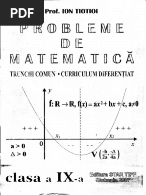 Probleme de Matematică. Clasa A IX-a - I. Tiotioi (2007) | PDF
