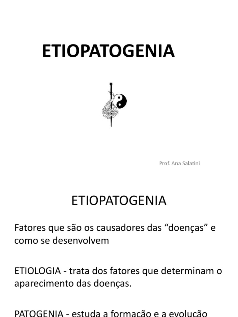 ETIOPATOGENIA - Aula Ana | PDF