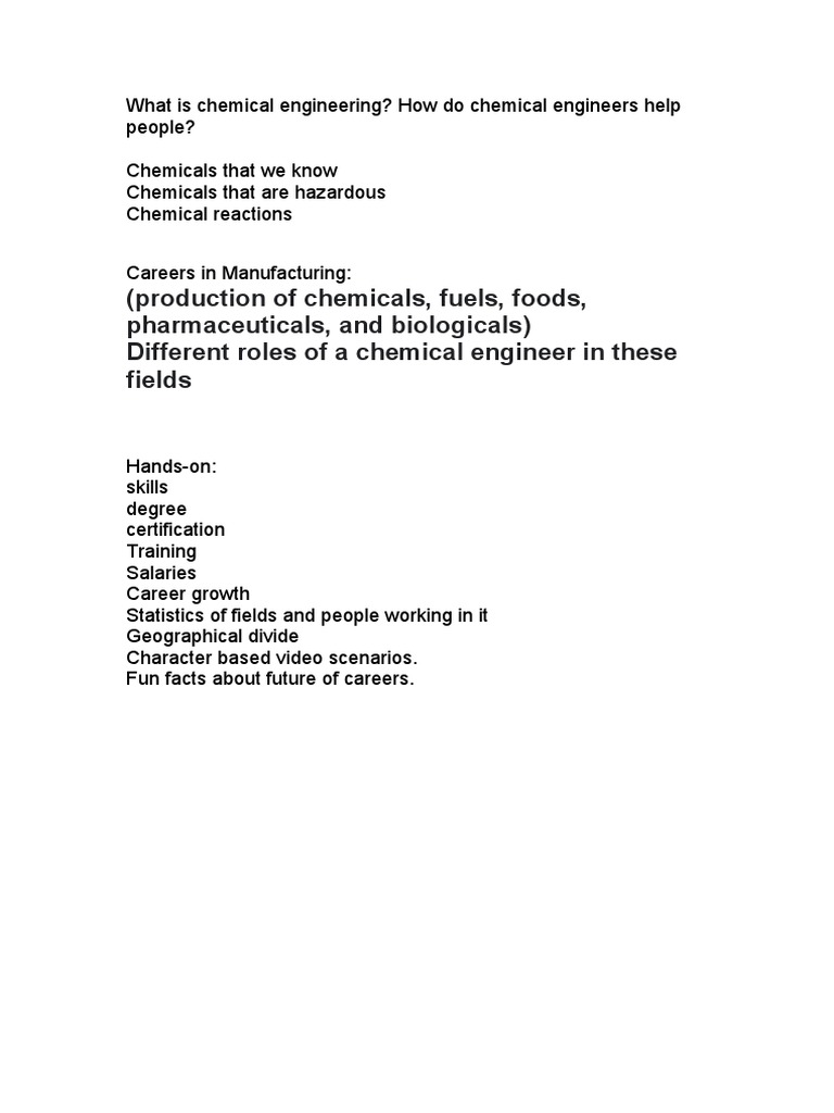 What Is Chemical Engineering PDF