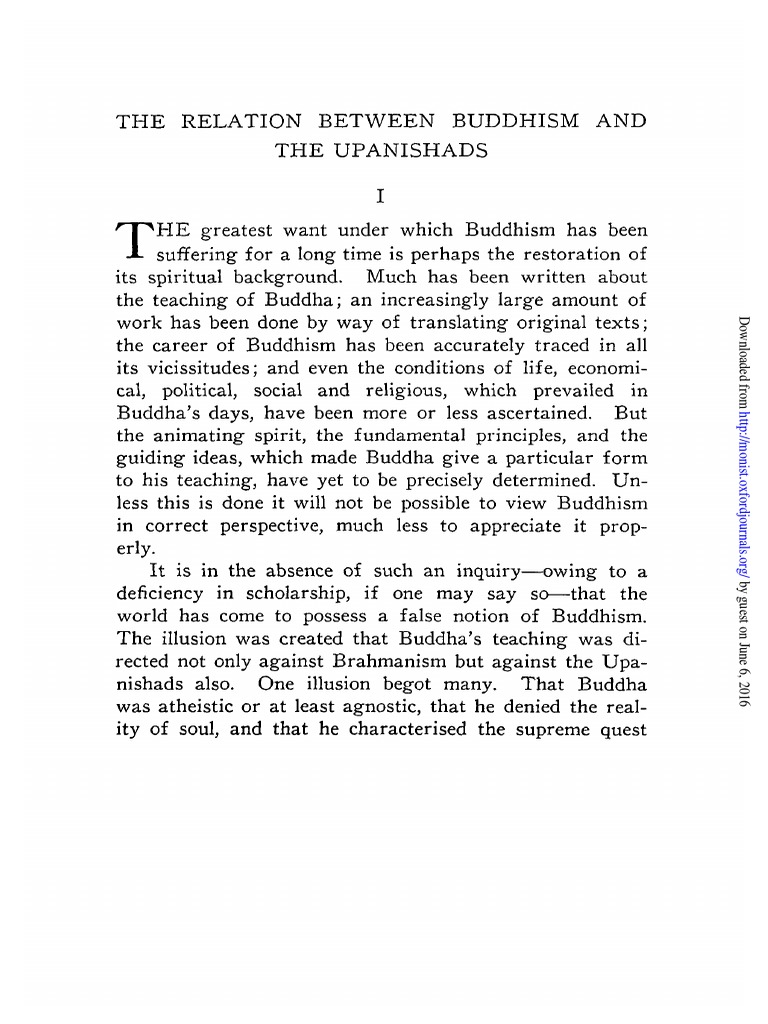 Buddhism and Upanishads: A Mutual Influence | PDF | Brahman | Upanishads