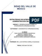 Universidad Del Valle de México: Estrategias de Intervención en La Administración Del Talento