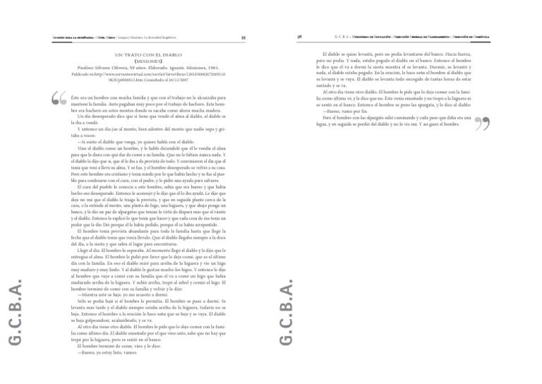 Un Trato Con El Diablo Cuento Pdf