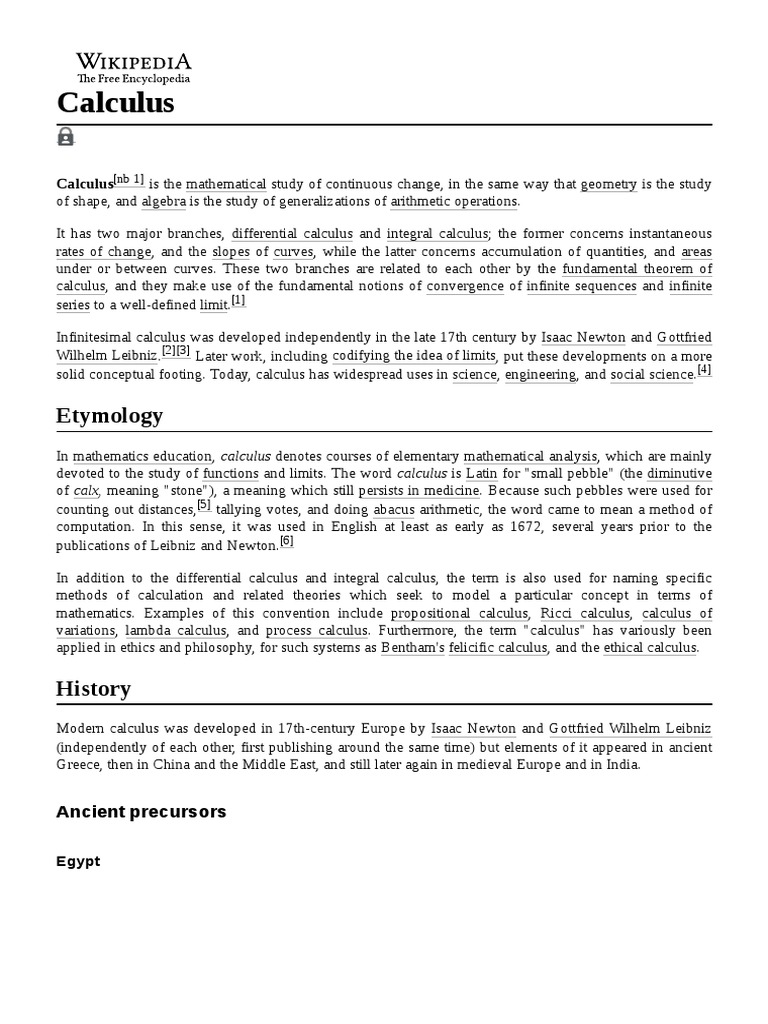 Calculus Pdf Calculus Integral