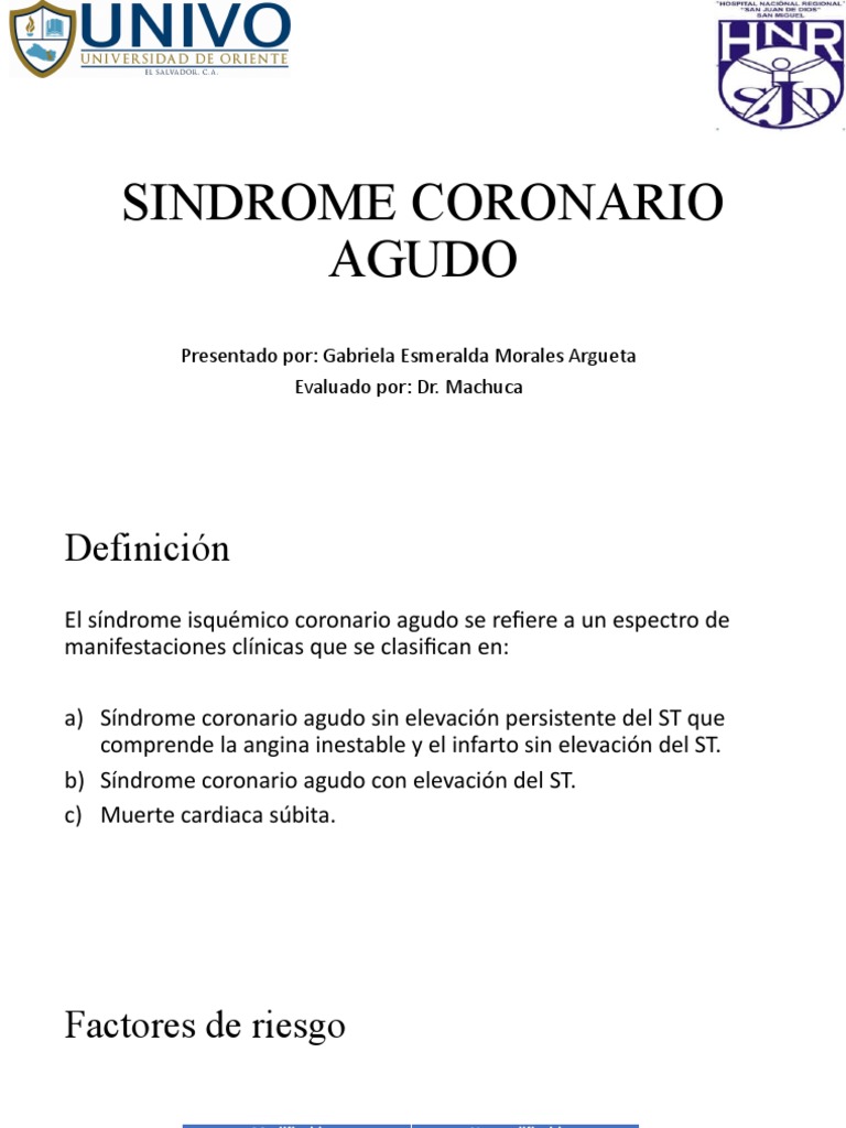 Sindrome Coronario Agudo | PDF